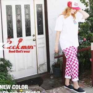 Cookman Pink Checkered Chef Pants